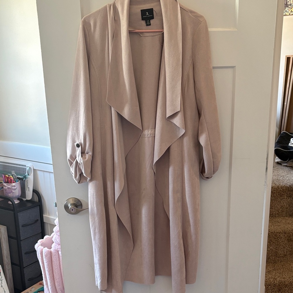 Elegant Women's blush Drape Coat